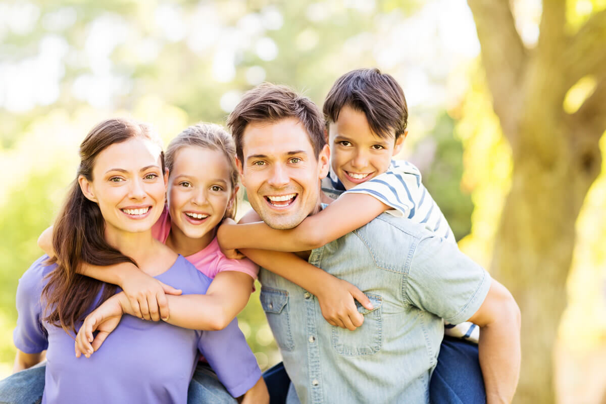 Happy smiling family